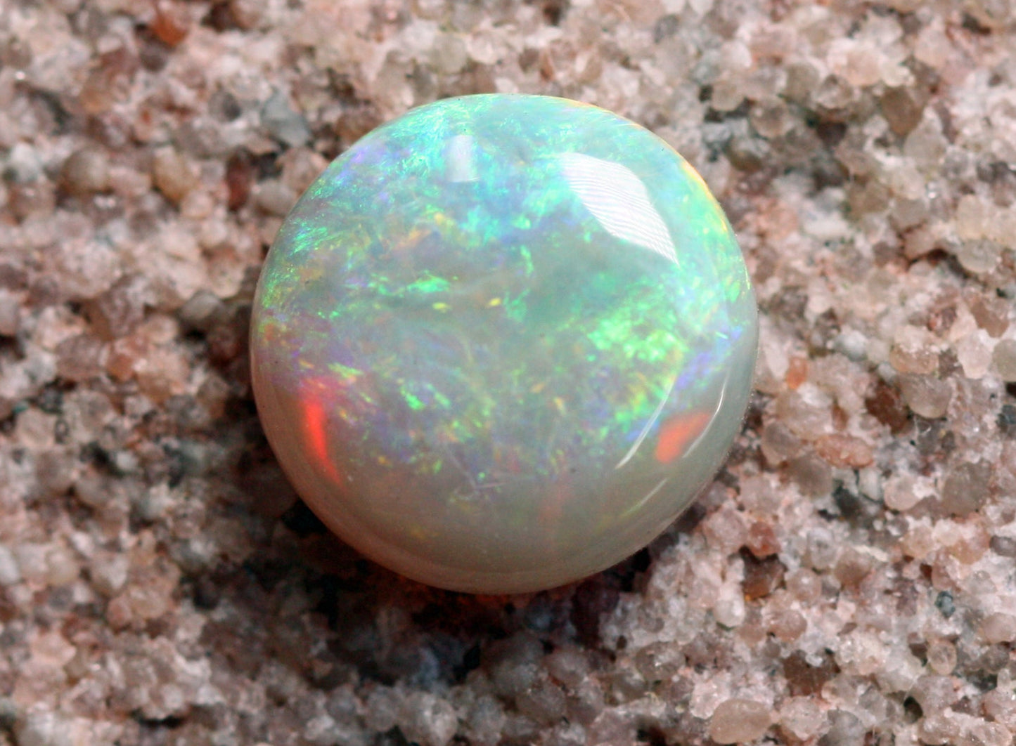 2.1 ct white opal 9.7x3.4 mm