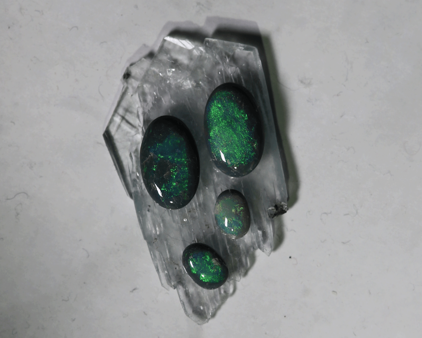 3.8 carats Black Opal Pairs